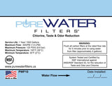 Inline Water Filter For Refrigerators, Ice Makers, Coffee Makers, Water Fountains, Water Coolers, Sink Faucets, RV, Campers, and Boats - with 1/4" Quick-Connect Fittings (Pack of 3)