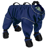 Dog Snowsuit with Attached Boots, Suspender Booties for Small Dogs Anti-Slip, Pet Paws Protector Dirty-Proof Waterproof,Pet Snow Pants Shoes for Outdoor Walking Running Hiking Pants Boots