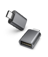 USB C to USB Adapter Pack of 2, USB 3.0 Female to Thunderbolt 4/3 Adapter Compatible with MacBook Pro Air 2024, Surface, iPad, iPhone, Galaxy Notebook, XPS and More Type C Devices, Space Grey