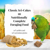 LAFEBER'S Classic Avi-Cakes Pet Bird Food, Made with Non-GMO and Human-Grade Ingredients, for Parrots (12 oz Pack of 2)