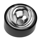 No-Spill Non-Skid for Large Breeds: 15° Tilted Feeder for with Cones or Long Ears - Detachable 2-in-1 Stainless Steel Elevated Dish, Easy Access, Black (Size L)