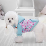 Blue Puppy Dog Hoodies for Small Medium Dogs, Christmas Hooded Sweatshirt with Pocket Pet Cat Hoody Clothes Sweaters Fleece Coat Dog Costume Winter