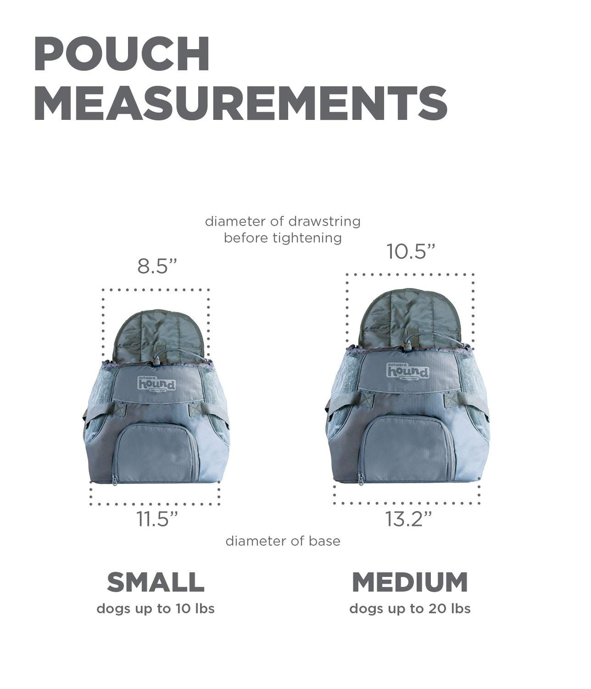 Outward Hound PoochPouch Dog Front Carrier, Small, Grey