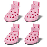 Dog Shoes for Hot Pavement, Breathable Dog Boots Paw Protectors with Adjustable Straps & Non-Slip Sole, Easy On & Off, Waterproof, Easy-Cleaning (Pink, M)