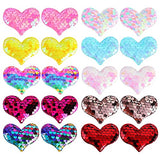 20pcs Heart Hair Clip for Girls Hair Accessories Pack Sparkle Glitter Sequins Toddler Clips Birthday Valentines Mother's Day Gift