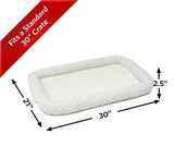 MidWest Homes for Pets QuietTime Dog Bed – White Fleece Bolster, Ultra-Soft and Machine Washable, Fits 30-Inch Crates and Carriers, for Medium Breed Dogs