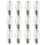 Snnalosses 15 Watt Nightlight Bulbs for Wax Warmers -Salt Lamp Bulbs- 15 Watt Light Bulbs for Scentsy Plug-in Warmer, Candle Warmer & Himalayan Salt Lamp - Warm White, 12 Pack