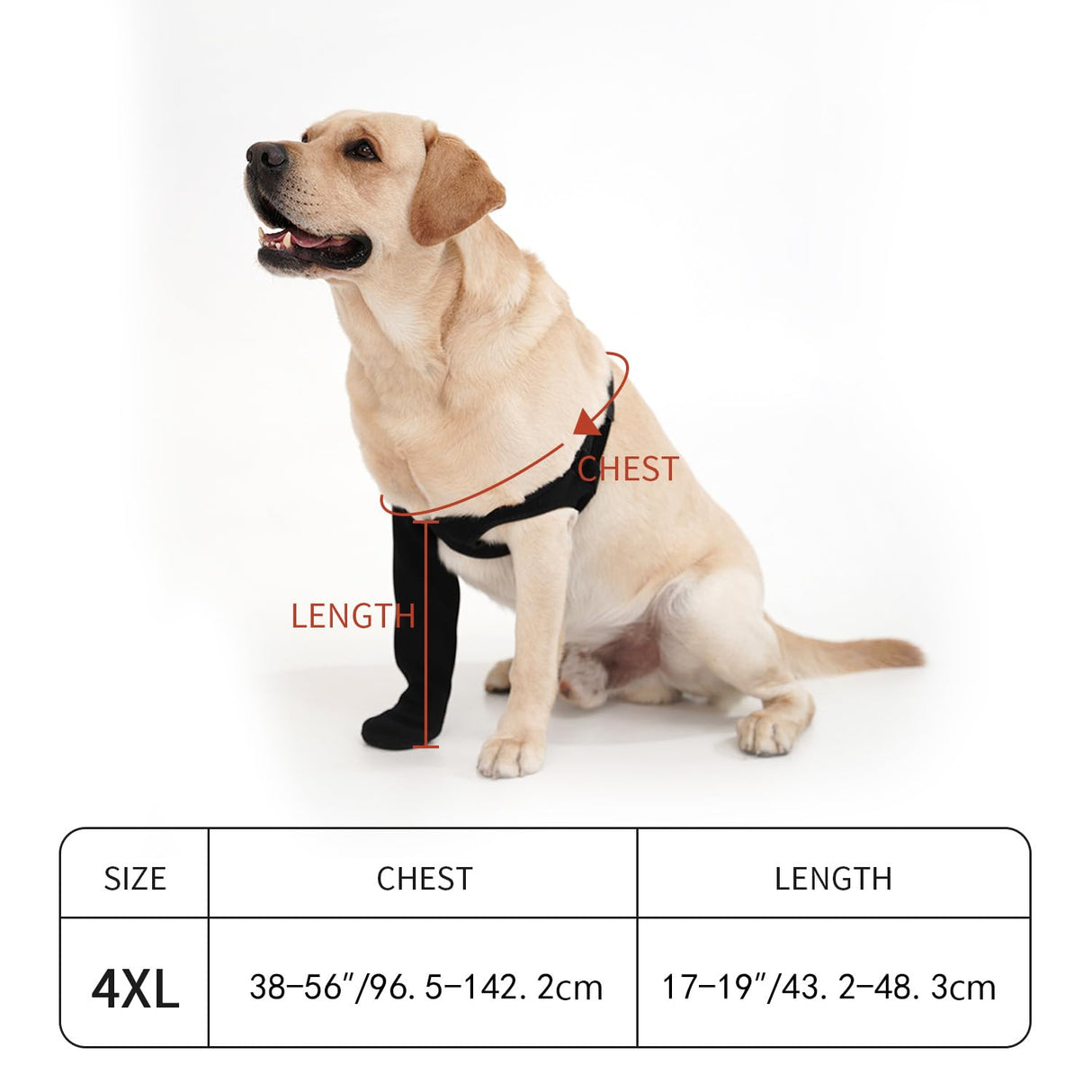 yrenoer Dog Recovery Socks - Waterproof Paw Protectors with Non-Slip Sole | Post-Surgery Boots for Wound Protection | Anti-Licking Sleeves for Dogs (Black, 4XL_Right)