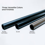 Meranti Aluminum Handrail for Indoor or Outdoor Steps and Stairs – Hand Rails for Elderly – DIY Complete Stair Railing Kit (4' Length, Black)