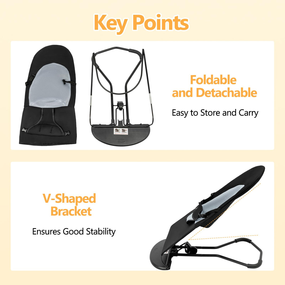 Surneis Dog Rocking Bed, Folding Rocking Chair Portable Dog Cooling Mat Pet Bouncy Bed 3-Speed Height Adjustable Cat Indoor Lounge Washable V-Shaped Bracket for Pets Weighing Less Than 33.07 Lbs