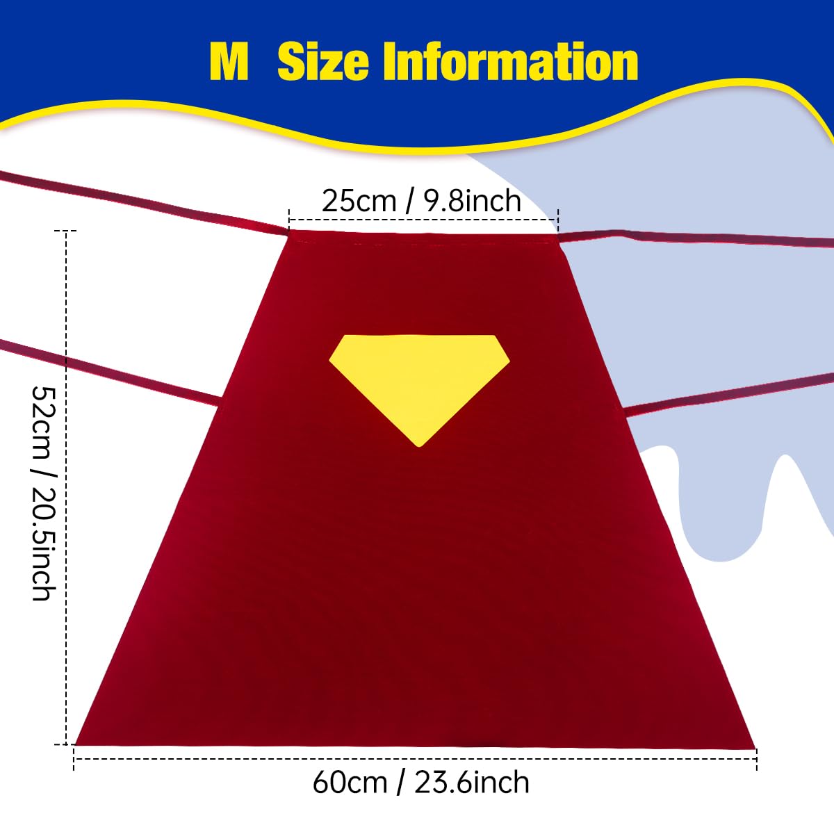 Red Dog Hero Costume Cape for Halloween and Parties (Medium)