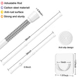 AIZESI 2pcs Spring Tension Rods Adjustable 26 to 39 inch Small Tension Curtain Rod No Drilling Expandable Spring Loaded Curtain Rod,Suitable for Doors and Windows 28 to 36 inch, White