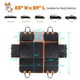 M/P Dog car seat Cover for Pets 100% Waterproof Seat Cover Hammock with Mesh Window 600 D Heavy Duty Scratch Proof Nonslip Durable Soft Back seat Cover for Cars Trucks and SUVs seat Covers