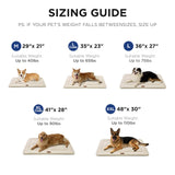 MASSFU Reversible Dog Crate Pad Bed for Large Dogs,Washable & Non-Slip Kennel Pet Mat, High Density Foam and Soft Fleece Cat Bed for Indoor & Outdoor Use, 41" x 28", Cream White