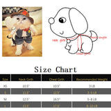 NACOCO Cowboy Dog Costume with Hat - Cat & Small Dog Clothes - Blue (X-Small)