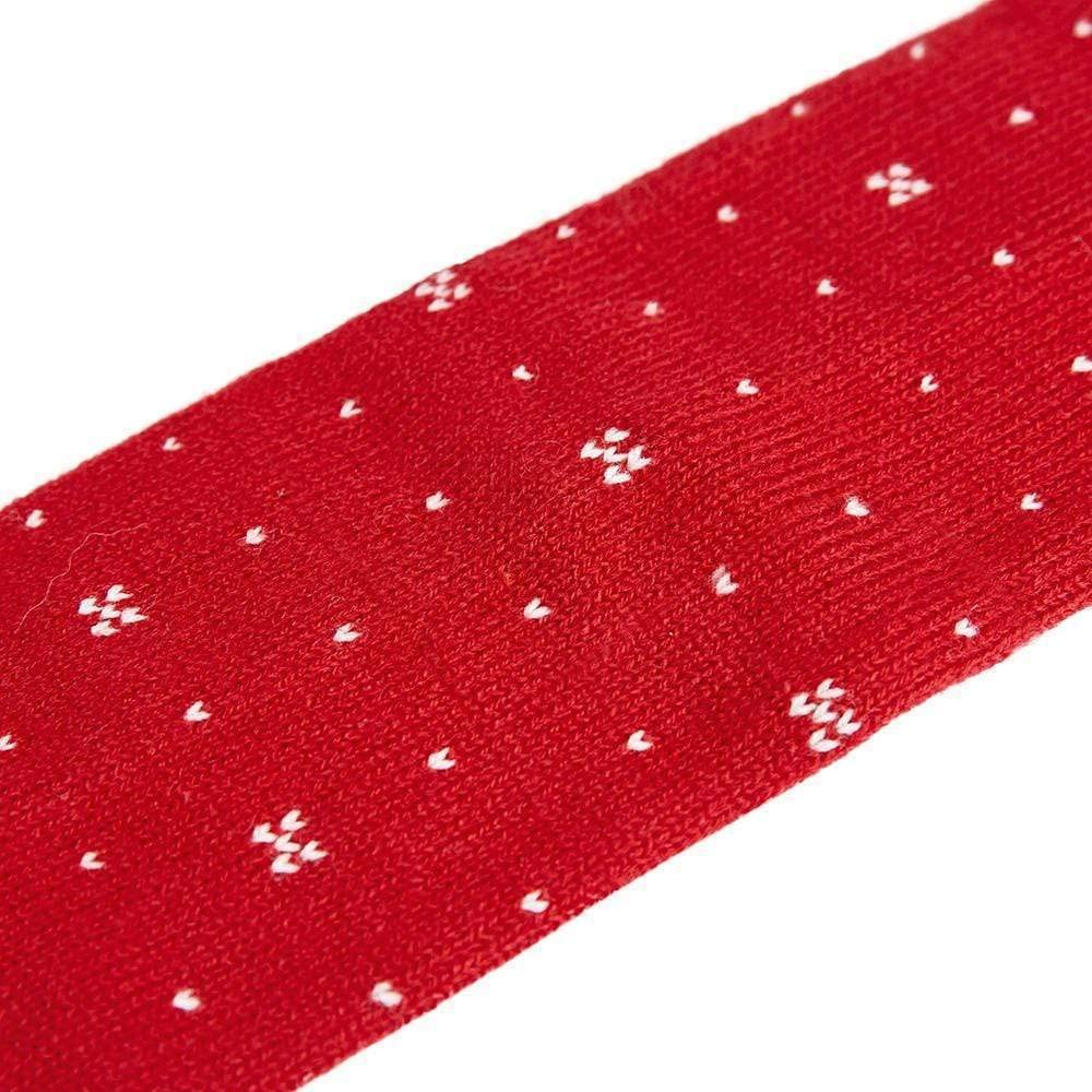 Blueberry Pet Christmas Fair Isle Dog Scarf in True Red, Large