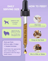Dog Calming Drop – Anxiety Stress Relief for Dogs,Separation, Fireworks, Storm,Thunder Anxiety Support,Sleep Aid Dog Calming Supplement, GABA, L-Tryptophan, L-Theanine, Chamomile 60ML Calming for Dogs