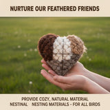 2026 New Handmade Alpaca Fiber Bird Nesting Heart, Bird Nesting Material Holder, Refillable Birds Heart Shape Hummingbird Nesting, Winter Fowl Gifts Animal Hummingbirds Lovers Home Garden Yard (1)