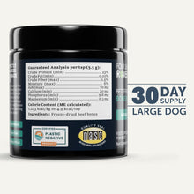 Load image into Gallery viewer, Four Leaf Rover Better Bones Bone Meal for Dogs - Dog Calcium Supplement for Healthy Joints, Teeth, &amp; Bones - from 100% Grass-Fed New Zealand Beef Bone
