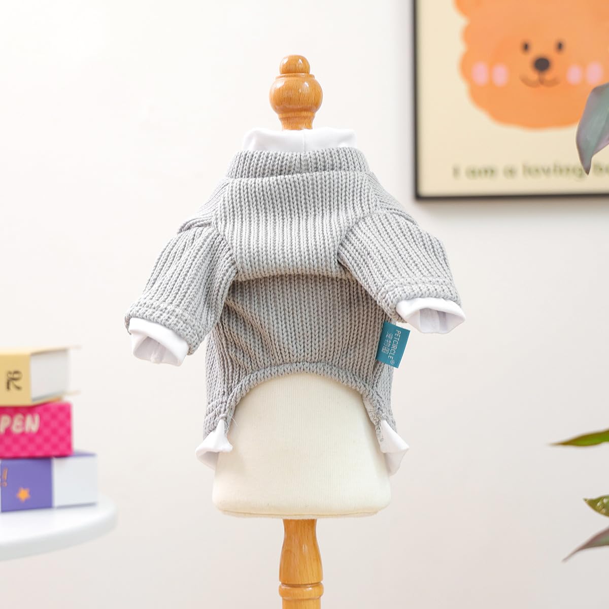 Dog Sweater for Small Dogs Girl Cute Flower Puppy Knitted Sweater Winter Knitwear Small Dog Christmas Clothes Cat Warm Lightweight Pullover Outfits Chihuahua Yorkie Teacup Holiday Birthday Clothes