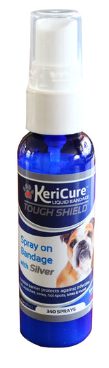 Tough Shield Silver Liquid Bandage Wound Spray for Dogs, Cats & Small Pets - 2oz Spray on Liquid Bandage First Aid - Silver Polymer Solution for Cuts, Sores & Bites - USA Made