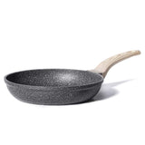 Non Stick Frying Pan Skillet, Omelet Pan, Healthy Non Toxic Granite Chef Pan, Induction Compatible Egg Frying Pan with Heat-Resistant Handle, PFOA-Free,Black, 10"