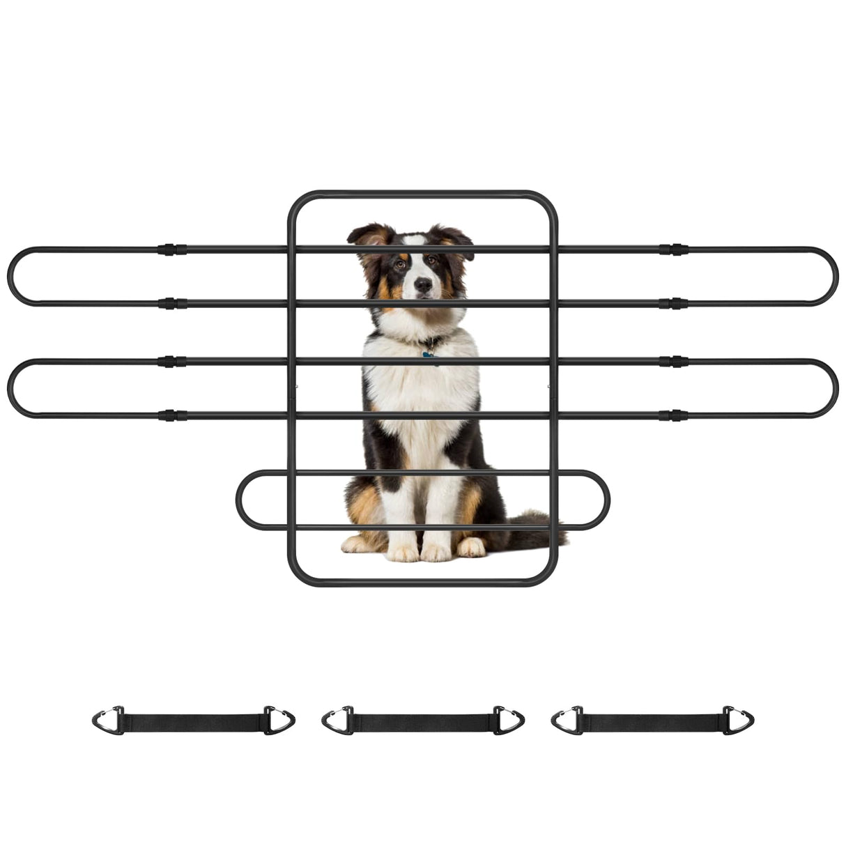Zmgdrm Dog Car Barrier, Adjustable Universal Vehicle Pet Barrier for Cars, Trucks, SUVs - Moves with Your Vehicle Seats, 42"–61" Width Adjustable SUV Dog Barrier for Back Seat