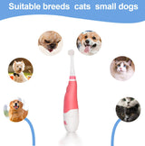 KOPBTBOY Dog/Cat Electric Toothbrush, Pet Electric Toothbrush with Searchlight/Soft Bristles, Suitable for Small Dogs and Cats