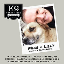 Load image into Gallery viewer, K9 Connoisseur Beef Marrow Large Dog Bones Long Lasting for Aggressive Chewers - USA Made Single Ingredient Champ Bones for Large Dogs Over 50 Pounds - 3 Pack
