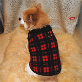 PIXRIY Dog Sweater 3 Pcs, Soft Fleece Vest with Leash Ring Pullover Jacket Winter Pet Dog Clothes for Puppy Small Dogs Cats Teddy Chihuahua Yorkshire (Plaid,XL)