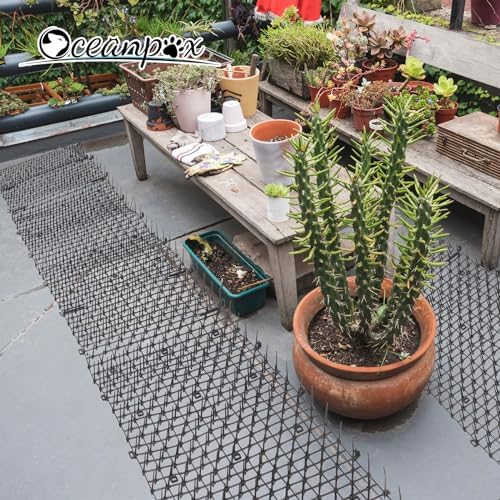 6.5ft Scat Mat for Cats with Spikes, Prickle Strips Network Digging Stopper Outdoor Spike Deterrent Mat, 78 inch x 11 inch