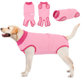 Queenmore Recovery Suit for Dogs Cats After Surgery, Cat Surgical Recovery Suit Onesie,Professional Pet Recovery Shirt, Prevent Licking Dog Body Suits, Surgical Clothes for Abdominal Wounds, Pink,2XL