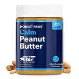 Honest Paws Calming Peanut Butter for Dogs – Dog Supplement with Ashwagandha, Valerian Root & L-Tryptophan – Supports Relaxation & Balanced Behavior – Made in USA – 12 oz