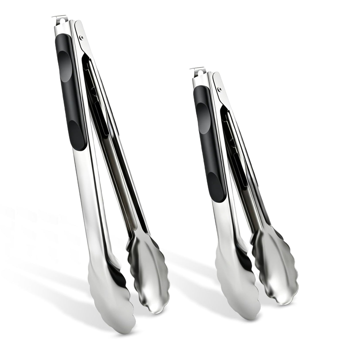 2 Pcs 9/12 Inch Kitchen Tongs for Cooking, BBQ & Salad