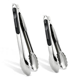 2 Pcs 9/12 Inch Kitchen Tongs for Cooking, BBQ & Salad