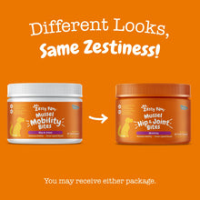 Load image into Gallery viewer, Zesty Paws Mussel Mobility Bites for Dogs - New Zealand Green Lipped Mussel with Natural Glucosamine &amp; Chondroitin + Omega-3 Fatty Acids - Hip &amp; Joint Support Supplement Soft Chews – 90 Count
