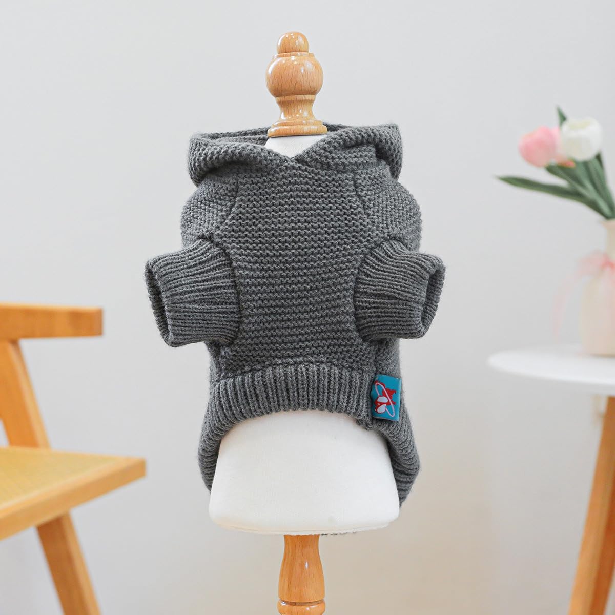 Small Dog Hooded Sweaters Puppy Cute Knitted Sweater Winter Clothes Dog Cute Christmas Knitwear Cat Lightweight Warm Hoodies Outfits Chihuahua Sweater Yorkie Teacup Birthday Holiday Dog Clothes