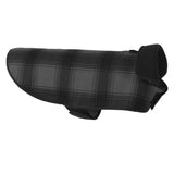Stormy Kromer Fleece Dog Jacket, Gray/Black Plaid, Small