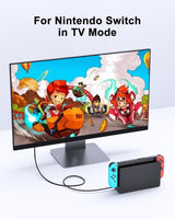 HDMI Cable Compatible with Nintendo Switch and Switch OLED/Wii U/NES Classic Edition/Super NES Classic Edition/N64, Switch HDTV Cord for TV, Original Switch HDMI-Cable, 5ft, Black