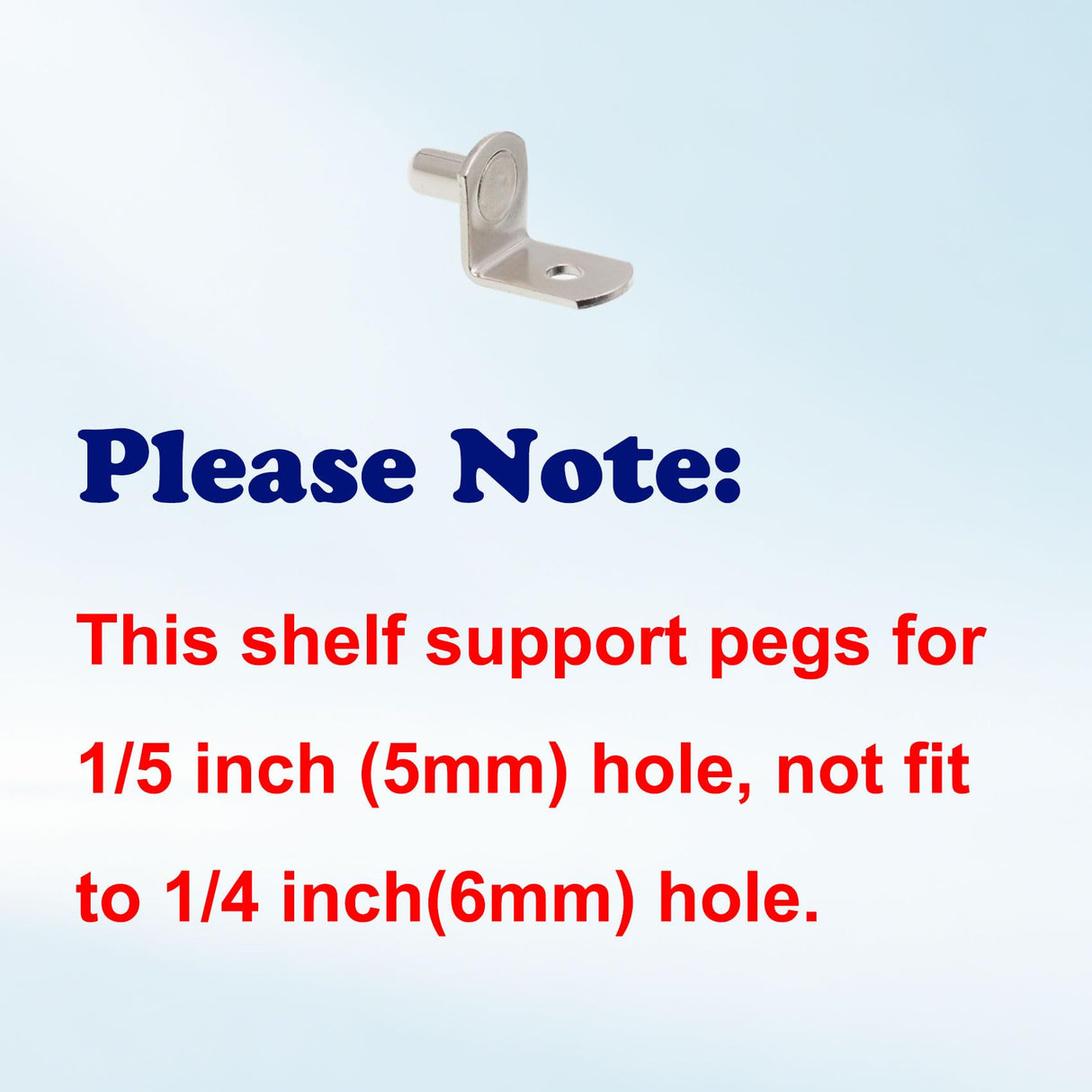 Shelf Support Pegs, 50 Pcs Shelf Pegs with Hole, 5mm (1/5 inch) Cabinet Shelf Bracket Pegs, L-Shaped Nickel Plated Shelf Pins Holders for Bookcase Kitchen Closet Shelf Shelves Furniture Cabinet
