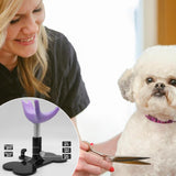 Nyutcwe Dog Grooming Stand 5.7"-7.3" Adjustable Dog Stand for Grooming Keeps Pet Standing Up for Bathing Trimming, Purple