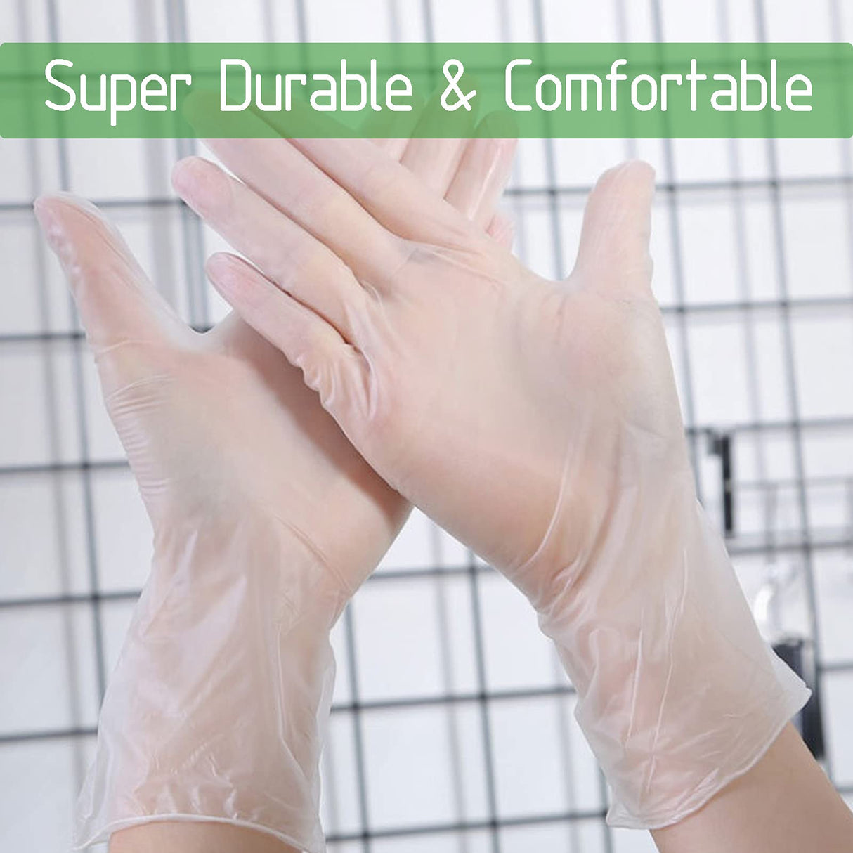Dr.GreenPanda Medium 200pcs Great Value Pack Clear Vinyl Disposable Gloves Food Safe Food Service Food Prep Food Handling Cooking Cleaning Multipurpose Light Work Latex Free Powder Free Non-Sterile