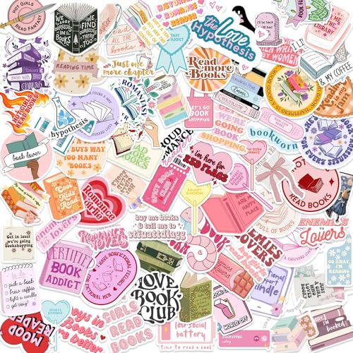 200PCS Book Stickers for Kindle,Kindle Stickers Bookish Sticker Pack for Kindle,Laptop Water Bottle Computer Kindle Accessories,Book Lover Gifts