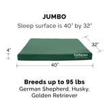 Furhaven Replacement Dog Bed Cover Water-Resistant Indoor/Outdoor Logo Print Oxford Polycanvas Mattress, Washable - Forest, Jumbo (X-Large)
