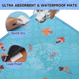 Washable Pee Pads for Dogs, 4-Pack Reusable Puppy Pads, Waterproof Non-Slip Wee Wee pad, Absorbent and Leakproof Training Mats for Potty, Crate, Playpen, Bed, Sofa, 18"x 24"