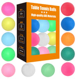 meizhouer Ping Pong Balls 12 Pack: 40mm 3 Star Colored ABS Plastic High Bounce for Kids Cat Table Tennis Enthusiast - Yard Practice Game (Pack of 12 - Multicolour)