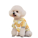 Rivatimrio Rose Pumpkin Pet Clothes Tropical, Champagne Rose Doggy Summer Cool Hawaii Shirt for Small Puppy Pug Dog Cat, Autumn Harvest T-Shirt Pug Dogs Shirts Yorkie Rabbit Poodle - M
