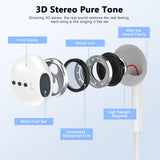 USB C Headphones for iPhone 17 16 15, 2 Pack [Apple MFi Certified] Wired Headphones USB C with Microphone & Remote Control Noise Cancelling for iPhone 17 16 15 Pro Max, Galaxy S26 S25 S24