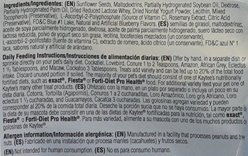 (3 Pack) Kaytee Fiesta Blueberry Flavored Yogurt Dipped Sunflower Seeds Bird Treat, 2.5 Ounce Each