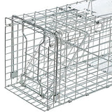 Humane Cat Trap for Stray Cats 24"x8"x7" Live Animal Trap Live Traps for Cats Racoon Possum Rabbit Squirrel Mouse Small Animal Trap Outdoor Indoor Collapsible Steel Humane Release Animal Cage